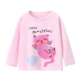 thumbnail image 1 of Toddler Girl Long Sleeve Shirts Kids Cotton Fall Top Crewneck Clothes 2-7 Years, 1 of 6