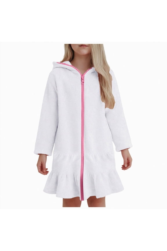 Toddler Girl Long Sleeve Swimsuit Beach Cute Cover ups Ruffle Bathing Suit Cover up Kimono Kids Swimwear