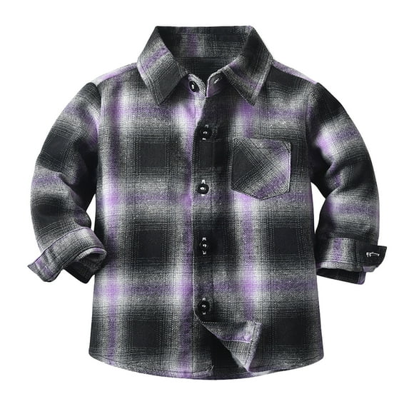 Toddler Girl Long Sleeve Tops On Sale Clearance Toddler Kids Baby Boys Girl Fashion Cute Lattice Pattern Print Long Sleeve Casual Tops Shirt Girls Graphic Tees Purples 6-7T