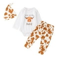 Toddler Girl Outfits Boys Girl's Cartoon Cattle Letter Print Long