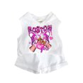 thumbnail image 1 of Toddler Girl Outfits Kids Toddler Girls Summer Cartoon Print Sleeveless Hooded Top and Shorts Two Piece Set Breathable Lightweight Toddler Girl Outfit White 6 Years-7 Years, 1 of 3