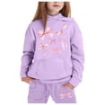 thumbnail image 1 of Toddler Girl Outfits Pants Sets Long Sleeve Bow Printed 2pcs Clothing Set Patchwork Printed Y2K Soft Warm Baby Girl Clothes,,2-3 Years, 1 of 4