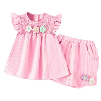 Infant Girl Outfits Oprinted Short Set Spring Summer Comfortable