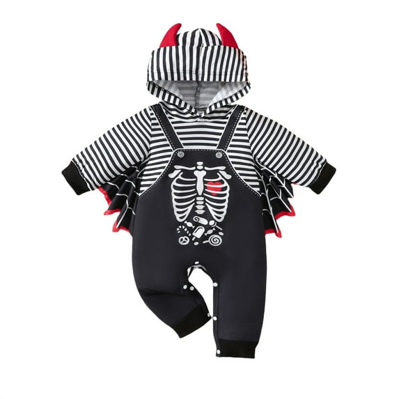 Toddler Girl Pajamas 2T Boys Girls Long Sleeve Romper Prints Cartoon Hoodie Jumpsuit Z0H-Black, 12-18 Months