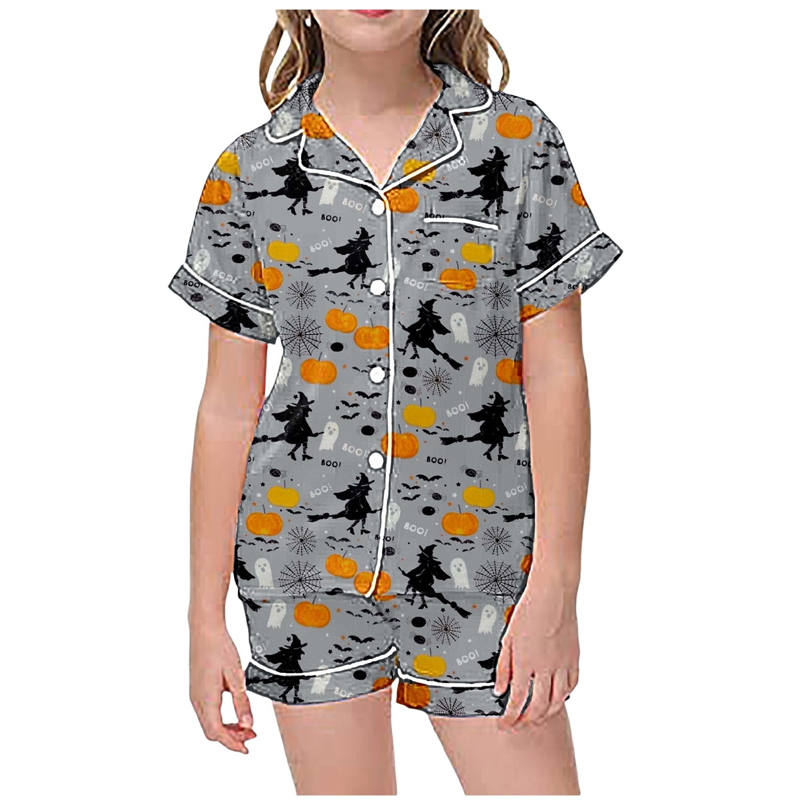 Toddler Girl Pajamas 5T Children's Leisure Halloween Printed Button