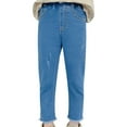 thumbnail image 1 of Toddler Girl Pants Spring Fall New Children's Jeans Fashion Tight Slacks Pants for Girls Size 4-5T, 1 of 7
