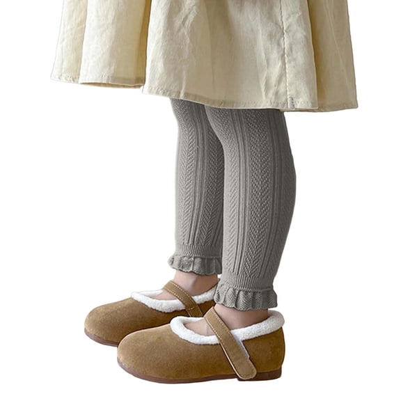 Toddler Girl Pants Spring Summer Baby Girl Solid Ribbed Pants Girls Bottoms Leggings Newborn Cotton Jogger Nine-Point Pants 1-10Years