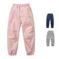 thumbnail image 1 of Toddler Girl Pants Windproof Hiking Pants Outdoor Sports Trousers with Elastic Pants Size 3-4T ,Pink, 1 of 5