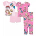 thumbnail image 1 of Paw Patrol Toddler Girl's Short-Sleeved Pink 4-Piece Character Pajama Set, Size 4T, 1 of 2