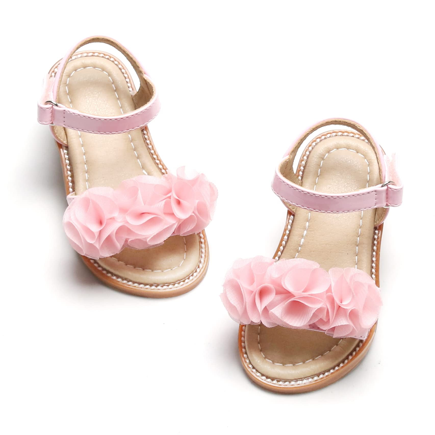 Toddler Girl Pink Sandals Size 12 Little Girl Easter Summer Dress Shoes Lightweight Open Toe Beach Holiday