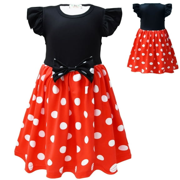 Toddler Girl Polka Dots Fancy Dress Mini Mouse Birthday Party Costum