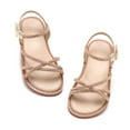 thumbnail image 1 of Toddler Girl Rosegold Sandals Size 13 - Little Flower Girl Easter Flower Girl Dress Shoes Sparkly Little Kid Summer Flats, 1 of 6