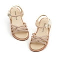 thumbnail image 1 of Toddler Girl Rosegold Sandals Size 5 - Little Flower Girl Easter Flower Girl Dress Shoes Sparkly Little Kid Summer Flats, 1 of 6