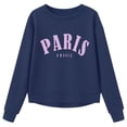 thumbnail image 1 of Toddler Girl'S Crewneck Long Sleeve Soft Sweatshirt Graphic Hoody Kids Cute Pullovers Top Girls Clothing Navy Size 3-4T, 1 of 4
