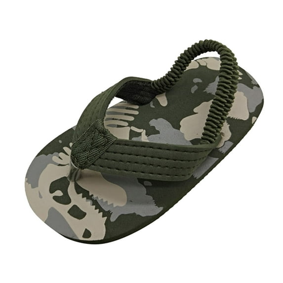 Toddler Girl Sandals Sizes 2.5-3 Years Flip Flops Kids Summer With Adjustable Elastic Strap Eva Beach Comfortable Breathable Daily Trendy Durable Camouflage Slippers