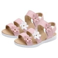 thumbnail image 1 of Toddler Girl Sandals Summer Sandals Flower Flat Pricness Shoes Girls Summer Shoes,Size 3.5 Years-4 Years, 1 of 6