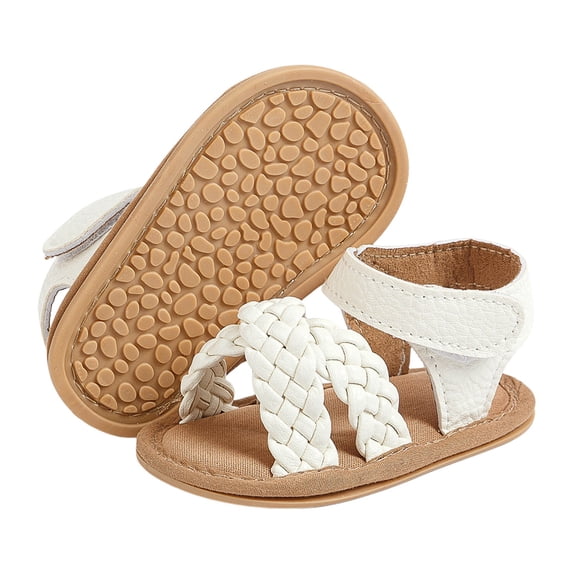 Toddler Girl Sandals Waterproof Sandals for Girls and Boys with Slip-Resistant Non-Marking Outsoles and Strap Closure for Infants, Toddlers, and Kids,White