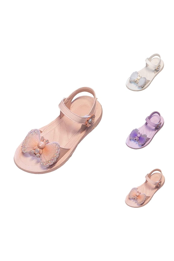 Toddler Girl Sandals and Beach Slides for Girls, Breathable Lightweight Casual Outdoor School Shoes for Kids Age 4-12 Summer Footwear