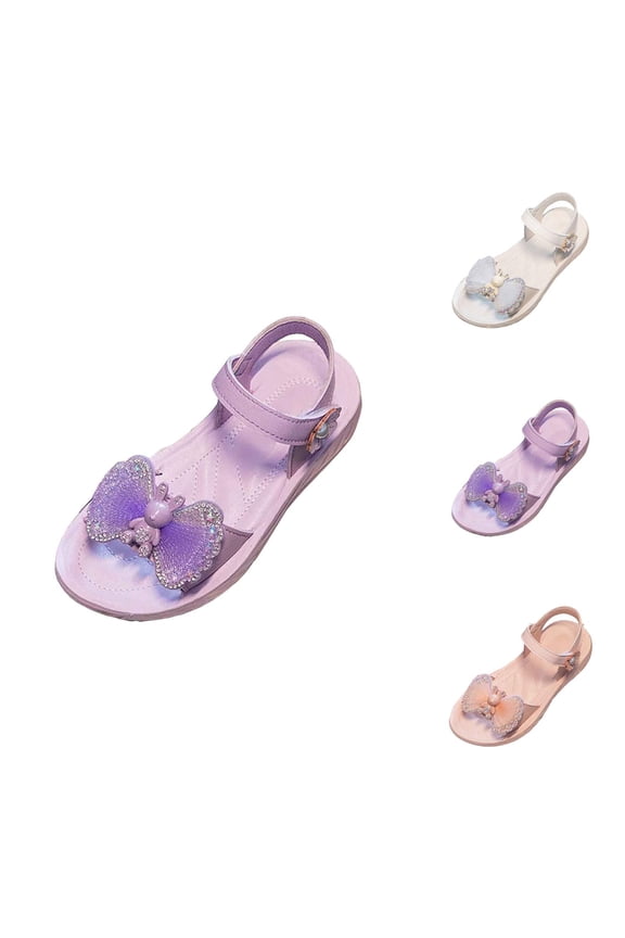 Toddler Girl Sandals and Beach Slides for Girls, Breathable Lightweight Casual Outdoor School Shoes for Kids Age 4-12 Summer Footwear