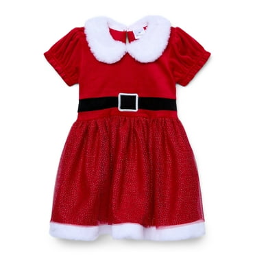 Toddler Girl Santa Velour Cosplay Dress, Sizes 12M-5T