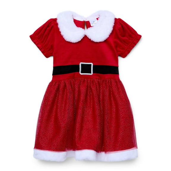Toddler Girl Santa Velour Cosplay Dress, Sizes 12M-5T