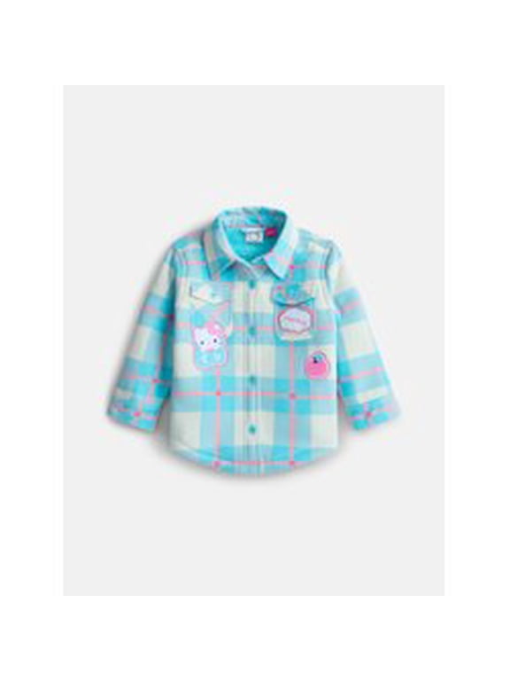 Hello Kitty Toddler Girls Shacket with Long Sleeves, Sizes 2T-5T