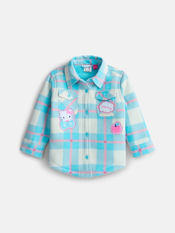 Toddler Girls Shacket with Long Sleeves, Sizes 2T-5T
