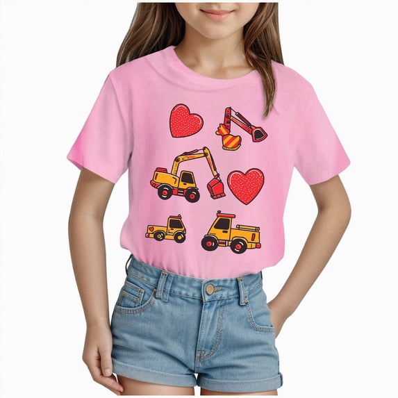 Toddler Girl Shirt Baby Girls Short Sleeve 0-24 Months 2t 3t 4t 5t 6t 7t T-Shirts Soft Cotton Tee Toddler Girl Clothes Gibobby,13-14 Years,Pink