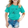 thumbnail image 1 of Toddler Girl Shirt Girls Cartoon Print Fashion Round Collar Loose Hugh Leisure T Shirt With Short Sleeves Kids Summer Clothing Mint Green,5-6 Years, 1 of 4