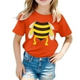 thumbnail image 1 of Toddler Girl Shirts 2t Cute Cartoon Print Everyday Short Sleeve T-Shirt Round Neck Tunic Blouse Clothes for Girls 8-9 Years, 1 of 3
