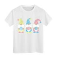 thumbnail image 1 of Toddler Girl Shirts Short Sleeve Easter Print Short Sleeve T Shirt Top Comfortable & Soft Loose Fit Girl Kids T Shirts,White,3-4 Years, 1 of 3