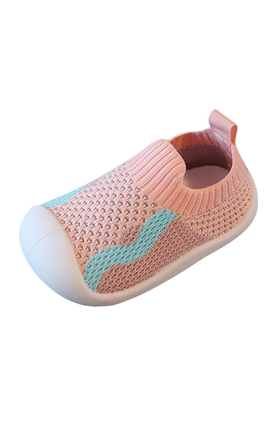 Toddler Girl Shoes Leisure Shoes Mesh Soft Bottom Breathable On Sport Shoes Socks Shoes Kids Sneakers,Size 18 Months-21 Months