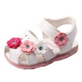 thumbnail image 1 of Toddler Girl Shoes Size 22 For 18 Months-24 Months Flowers Sandals Led Luminous Toddler Sneakers White, 1 of 2