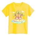 thumbnail image 1 of Toddler Girl Short Sleeve Shirt Fashion Printed Boys Girls Gift Round Neck Summer Tops for Teen Girls Little Girls Clothes 6-7 Years Summer&nbsp;Clothes, 1 of 4