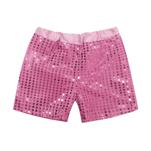 Toddler Girl Shorts Kids Baby Boys Sparkly Sequins Elastic Waist Birthday Pants Party Shorts for Girls Pink Size 3-4T