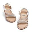 thumbnail image 1 of Toddler Girl Silver Sandals Size 12 - Little Flower Girl Easter Flower Girl Dress Shoes Sparkly Little Kid Summer Flats, 1 of 6