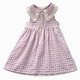 thumbnail image 1 of Toddler Girl Sleeveless Clothes Cute Summer Dresses Plaid Baby Girl Dress, 1 of 7