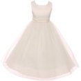 thumbnail image 1 of Toddler Girl Sleeveless Customizable Sash Big Bow Wedding Flower Girl Dress USA Ivory 2 KD 411 IV BNY Corner, 1 of 3
