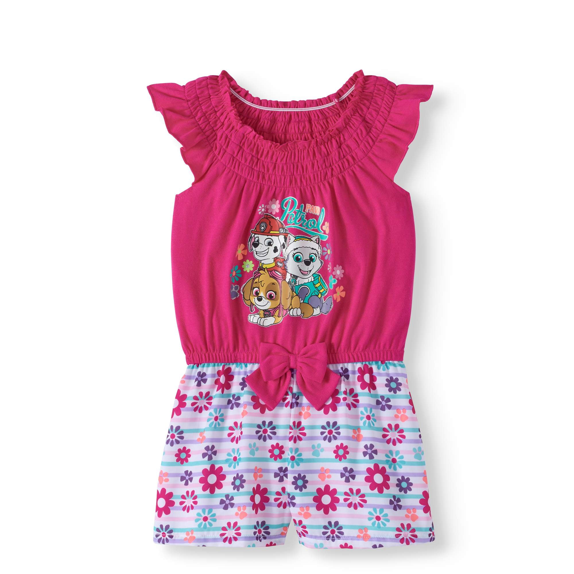 PAW Patrol Little Boy/Girl Cotton Graphic Tank Romper