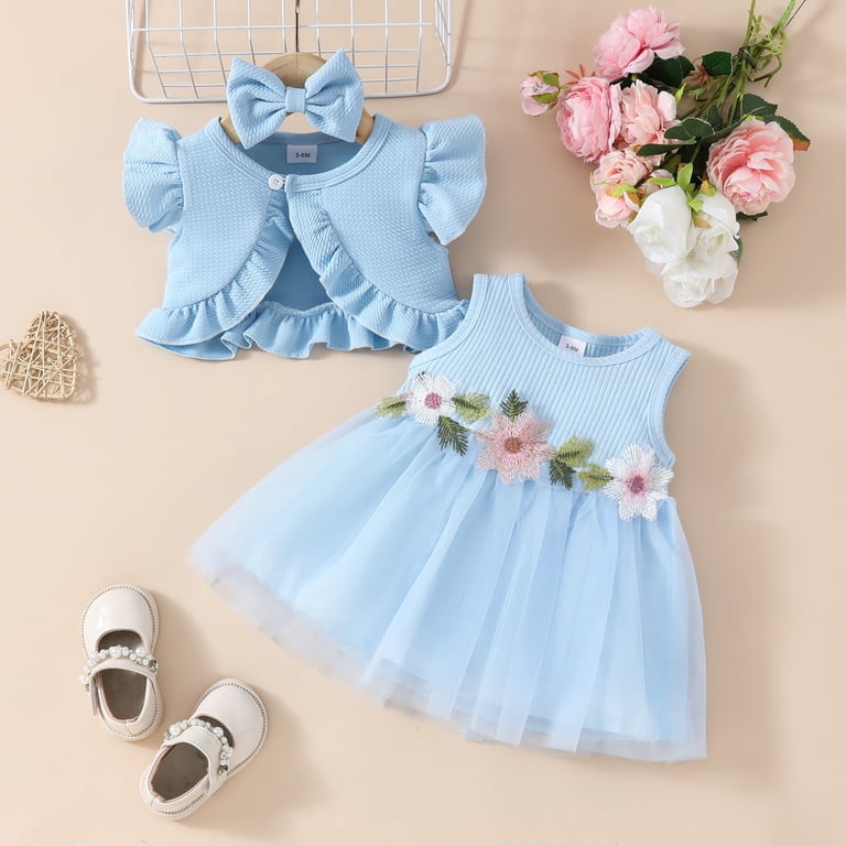 Toddler Girl Sleeveless Short Coat + Sleeveless Floral Mesh Dress + Headband 3 Piece Set Preemie Girls Take Home Outfit Baby Clothes Set Baby Set with ... Toddler Girl Sleeveless Short Coat + Sleeveless Floral Mesh Dress + Headband 3 Piece Set Preemie Girls Take Home Outfit Baby Clothes Set Baby Set with ...