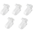 thumbnail image 1 of Toddler Girl Socks Toddler Ruffle Sock Girls 2t-3t Baby Infant Dress Lace White Frilly Ruffle Socks for Girls, 1 of 7