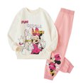 thumbnail image 1 of Toddler Girl Spring Fall Outfits Pants Sets Toddler Girl Long Sleeve Floral Prints Tops Pants 2PCS Set, 1 of 5