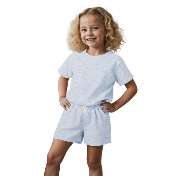 Toddler Girl Summer Outfit Bows Ruffled Plaid Tank Tops and Shorts 2pcs Set Baby Clothes Girls Summer Set 1-7 Years,6-12 Months