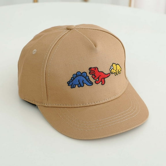 Toddler Girl Sun Hat Kids Toddler Boys Summer Adjustable Breathable Lightweight Baseball Cap with Digger Embroidered Sun Hat for Baby Khaki 2 Years-8 Years