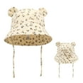thumbnail image 1 of Toddler Girl Sun Hat Summer Adjustable Baby Cotton Breathable Soft Bucket Hat with Cute Cartoon Prints Kids Sun Hat BG1 1 Years-3 Years, 1 of 2