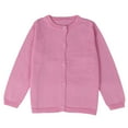 thumbnail image 1 of Toddler Girl Sweater Kids Fashion Cardigan Long Sleeve Casual Button Sweater Crew Neck Girl Sweaters Pink, 1 of 3