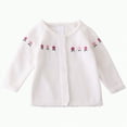 thumbnail image 1 of HCNTES Toddler Girl Sweater Strawberry Cardigan Knit Sweater Girl Fall Winter Clothes Sweater Cute Tops(2-3 Years,G7-White), 1 of 6