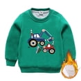 thumbnail image 1 of Toddler Girl Sweatshirt Boys Thicken Long Sleeve Crewneck Kids Winter Warm Shirt Cute Pullover Tops Clothes for Girls Size 2-3T, 1 of 2
