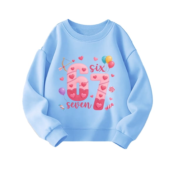 Toddler Girl Sweatshirt Heart Print Creative Graphic 67 Sweatshirt Casual Long Sleeve Pullover Spring Fall Clothes Preppy Sweatshirts for Girls 3-4 Years