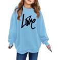 thumbnail image 1 of Toddler Girl Sweatshirts Long Sleeve Blue Sweatshirt Toddler Crewneck Pullover Casual Sport Sweatshirts Fall Winter Clothes Toddler Girls Clothes 2-3 Years, 1 of 3